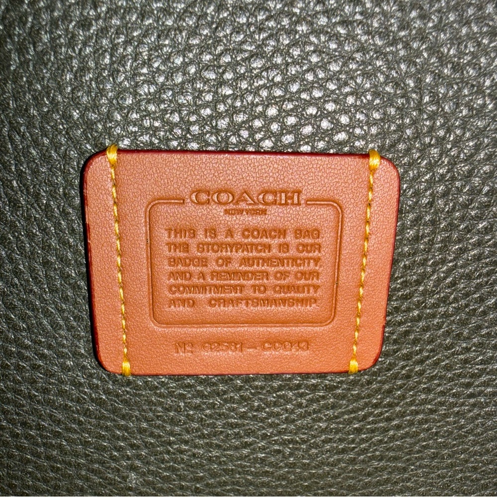 Coach Hadley Convertible Shoulder Crossbody Bag Suede Olive Army Green CCG43 NWT - Picture 11 of 15